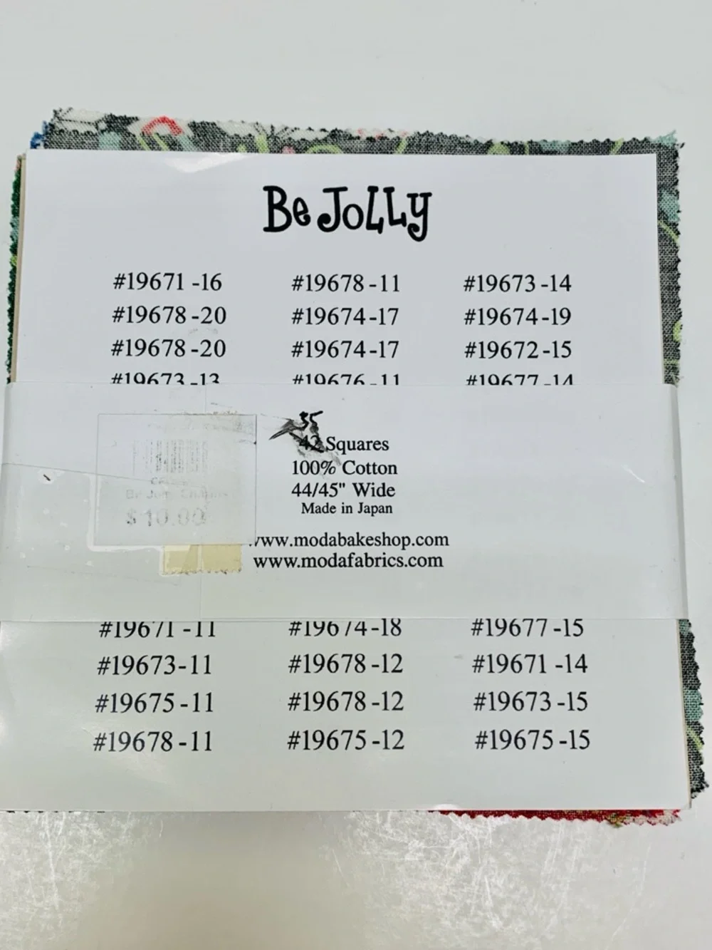 MODA Be Jolly 5” Square Stacker Charm Pack Holiday Fabric Bundle 35 Pieces